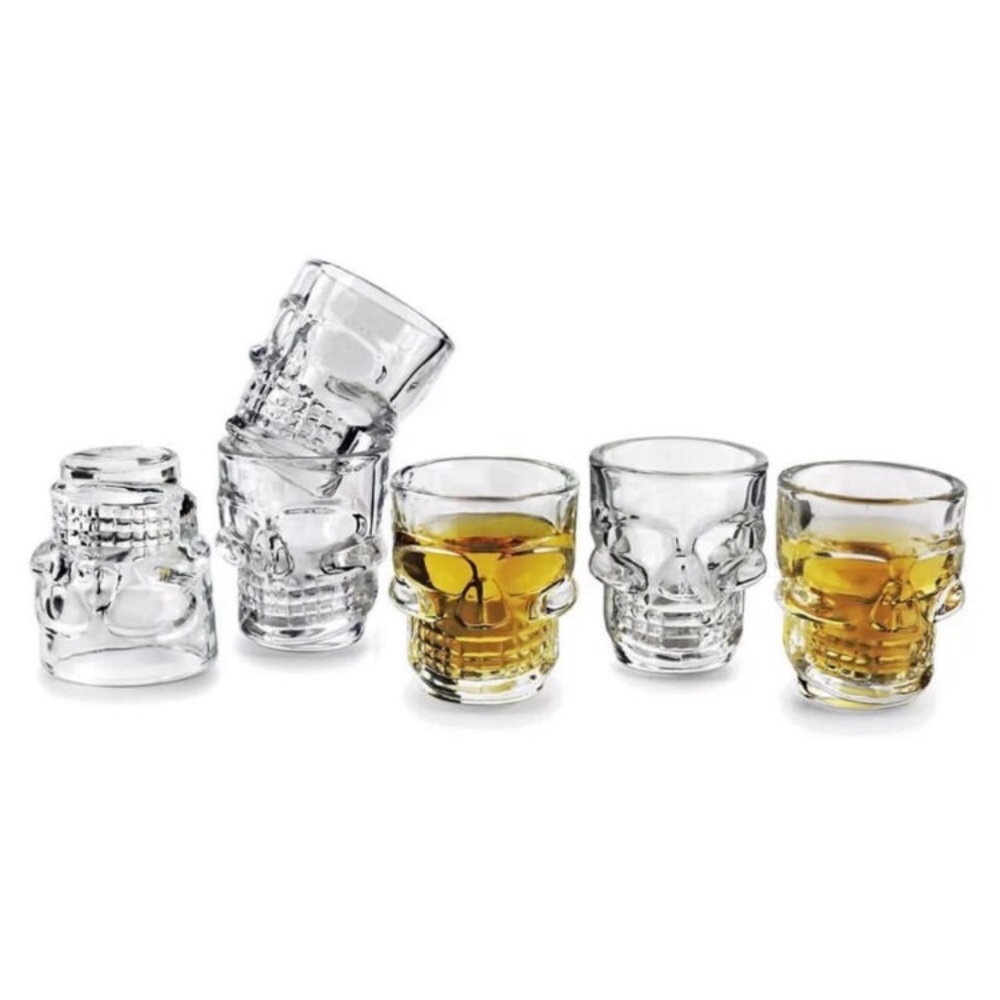 Nordstrom Clear Skull Alcohol Espresso Shot Glasses Holiday Bar Accessories Cups